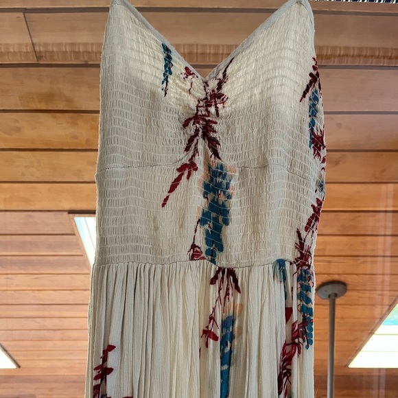 Intimately Free People Beau Smocked Slip Dress, white, size medium - Picture 3 of 5